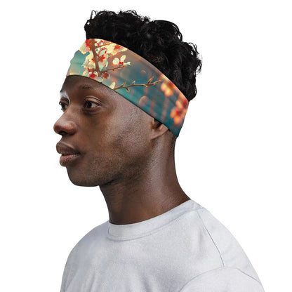 Sunrise Japanese Cherry Blossom Print Sports Headband