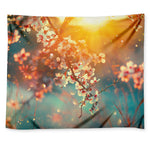 Sunrise Japanese Cherry Blossom Print Tapestry