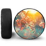 Sunrise Japanese Cherry Blossom Print Tire Cover