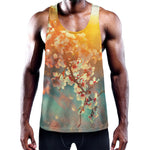 Sunrise Japanese Cherry Blossom Print Training Tank Top