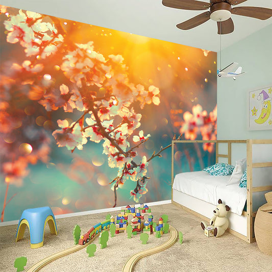 Sunrise Japanese Cherry Blossom Print Wall Sticker