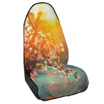 Sunrise Japanese Cherry Blossom Print Waterproof Car Seat Cover