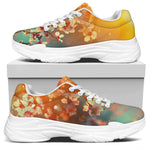 Sunrise Japanese Cherry Blossom Print White Chunky Shoes