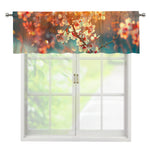 Sunrise Japanese Cherry Blossom Print Window Valance