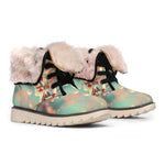 Sunrise Japanese Cherry Blossom Print Winter Boots
