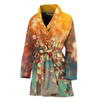 Sunrise Japanese Cherry Blossom Print Women's Bathrobe