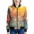Sunrise Japanese Cherry Blossom Print Women's Bomber Jacket