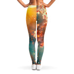 Sunrise Japanese Cherry Blossom Print Women's Leggings