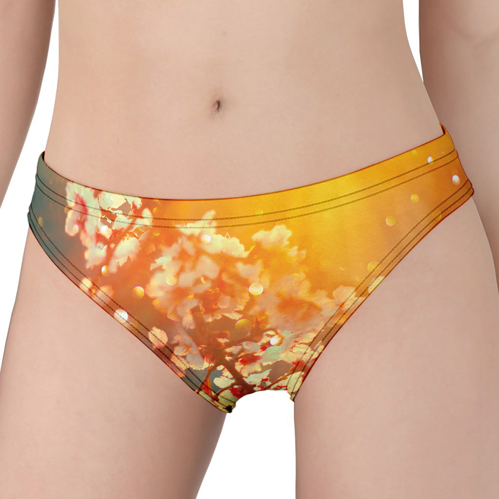 Sunrise Japanese Cherry Blossom Print Women's Panties