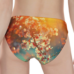 Sunrise Japanese Cherry Blossom Print Women's Panties