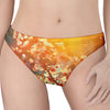 Sunrise Japanese Cherry Blossom Print Women's Thong