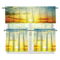 Sunrise Meadow Print 3 Piece Kitchen Curtains