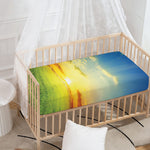 Sunrise Meadow Print Baby Crib Sheet