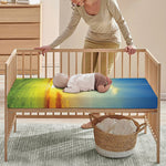 Sunrise Meadow Print Baby Crib Sheet