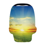 Sunrise Meadow Print Baby Seat Cover