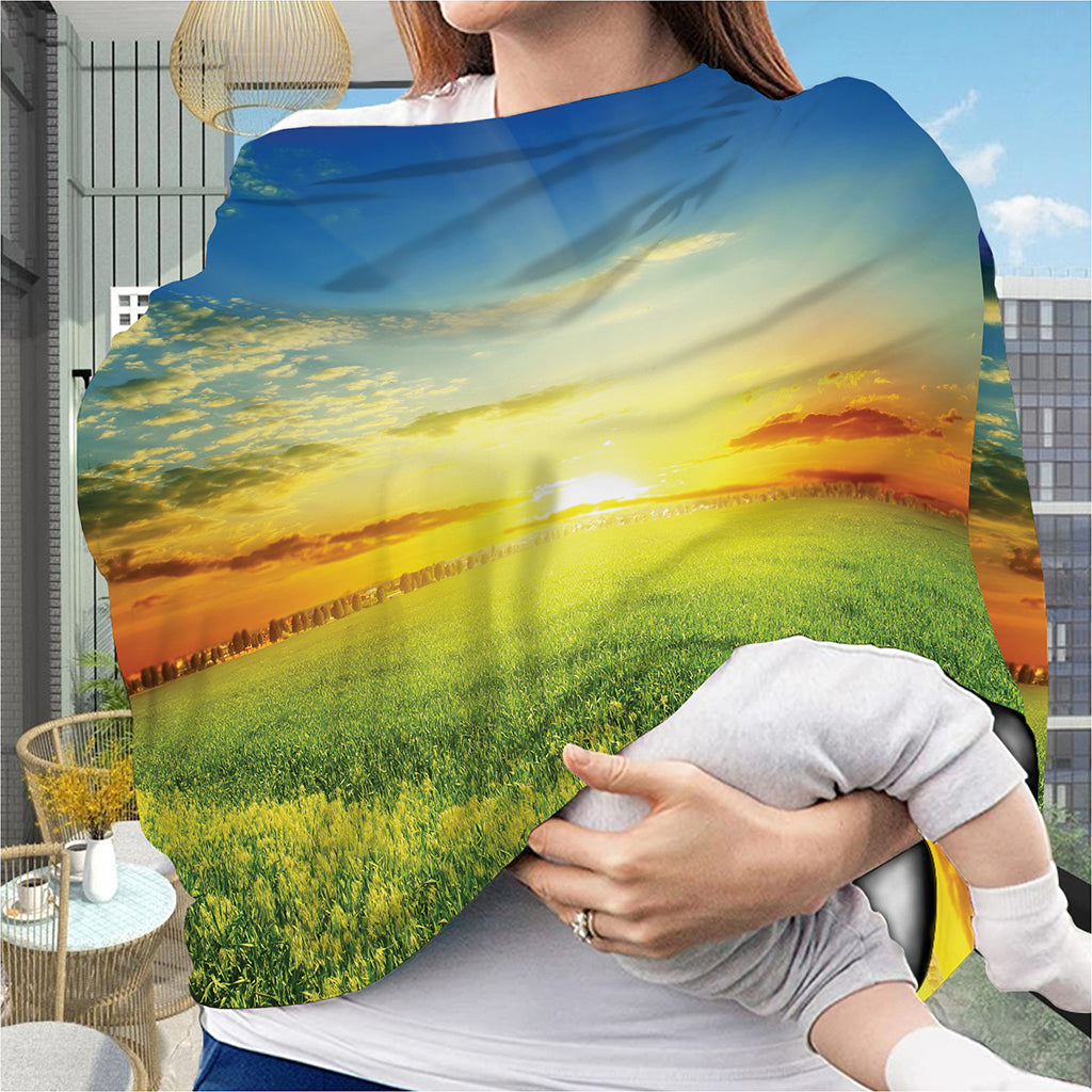 Sunrise Meadow Print Baby Seat Cover