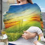 Sunrise Meadow Print Baby Seat Cover