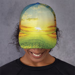 Sunrise Meadow Print Baseball Cap