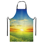 Sunrise Meadow Print Bib Apron With Pocket