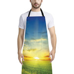 Sunrise Meadow Print Bib Apron With Pocket