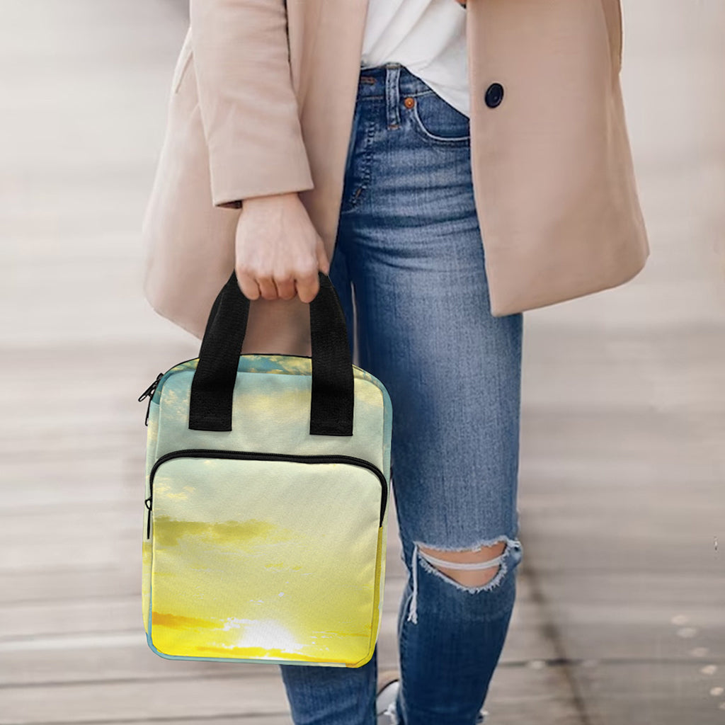 Sunrise Meadow Print Bible Tote Bag