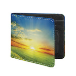 Sunrise Meadow Print Bifold Wallet