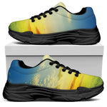 Sunrise Meadow Print Black Chunky Shoes