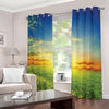 Sunrise Meadow Print Blackout Grommet Curtains