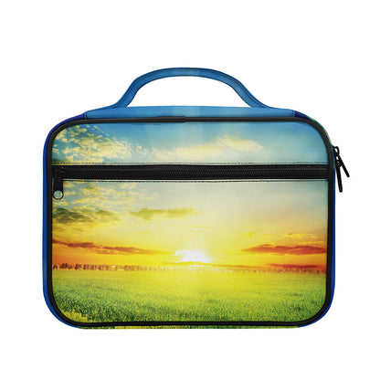 Sunrise Meadow Print Briefcase Bible Bag