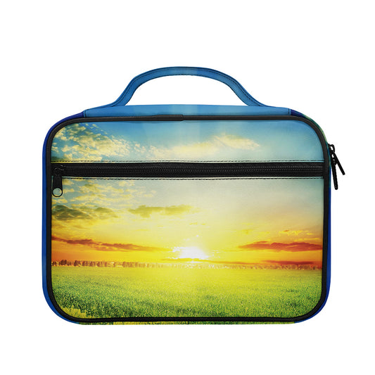 Sunrise Meadow Print Briefcase Bible Bag