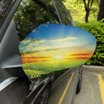 Sunrise Meadow Print Car Side Mirror Covers