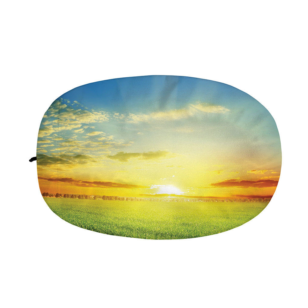 Sunrise Meadow Print Car Side Mirror Covers