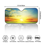 Sunrise Meadow Print Car Windshield Sun Shade