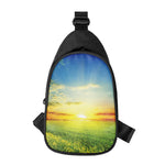 Sunrise Meadow Print Chest Bag
