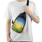Sunrise Meadow Print Chest Bag