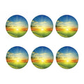 Sunrise Meadow Print Coaster Set