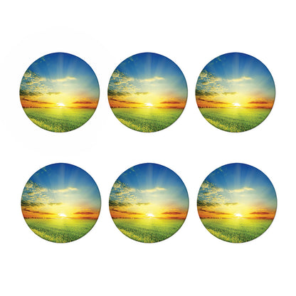Sunrise Meadow Print Coaster Set