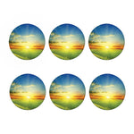 Sunrise Meadow Print Coaster Set