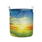 Sunrise Meadow Print Collapsible Laundry Basket