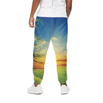 Sunrise Meadow Print Cotton Pants