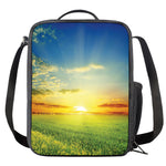 Sunrise Meadow Print Crossbody Lunch Bag