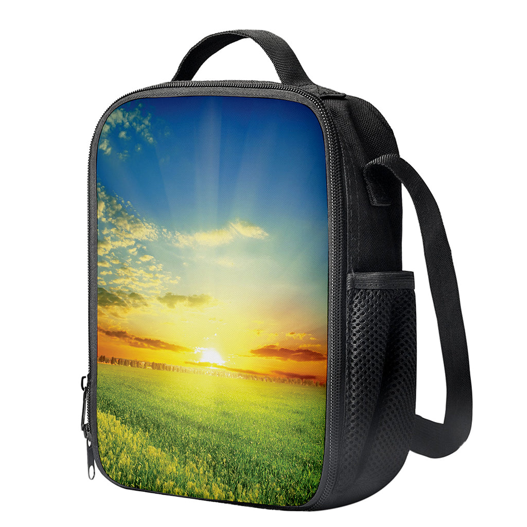 Sunrise Meadow Print Crossbody Lunch Bag
