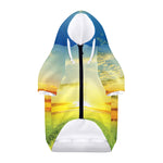 Sunrise Meadow Print Dog Zip Up Hoodie