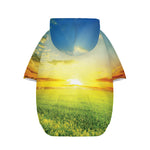 Sunrise Meadow Print Dog Zip Up Hoodie
