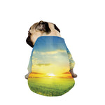 Sunrise Meadow Print Dog Zip Up Jacket