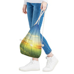 Sunrise Meadow Print Drawstring Bag