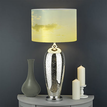 Sunrise Meadow Print Drum Lamp Shade