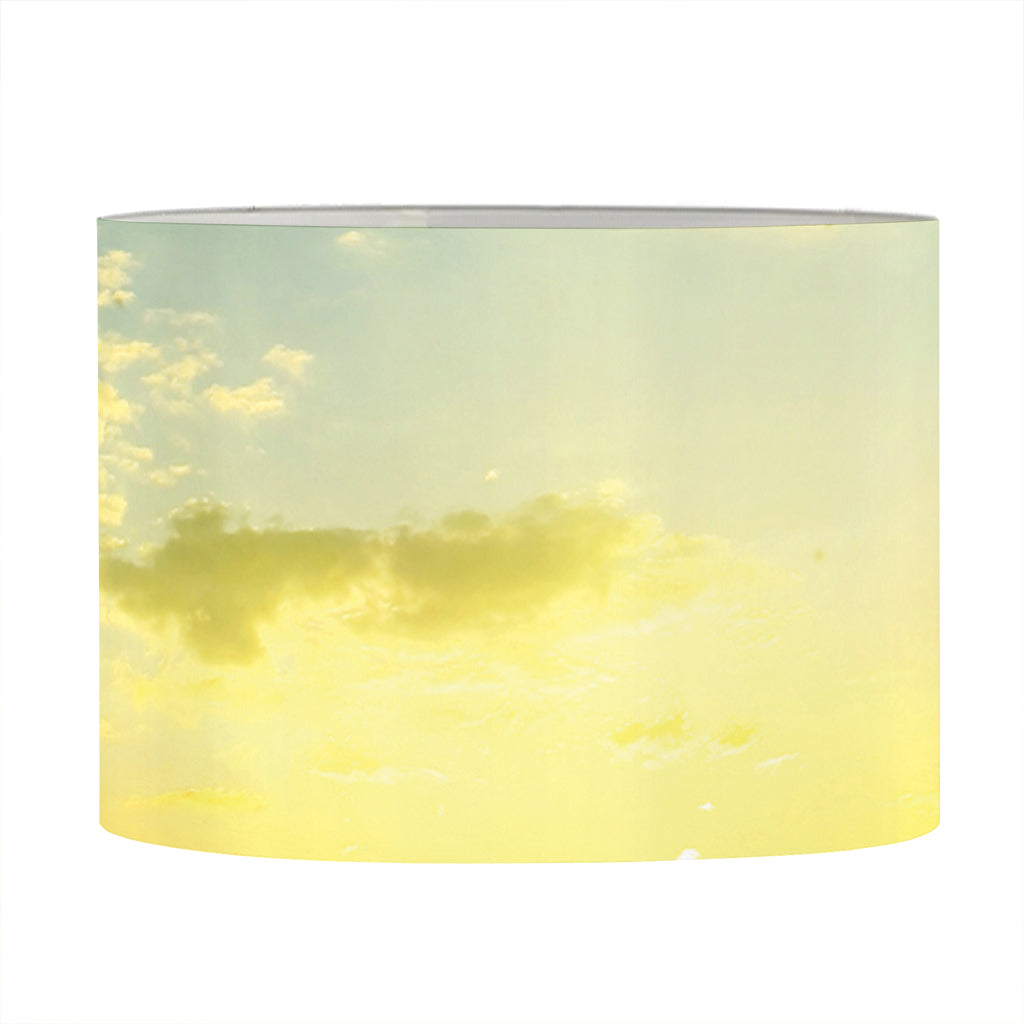 Sunrise Meadow Print Drum Lamp Shade