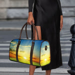 Sunrise Meadow Print Duffle Bag