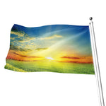 Sunrise Meadow Print Flag